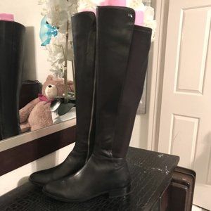 Michael Kors over the knee black leather boots